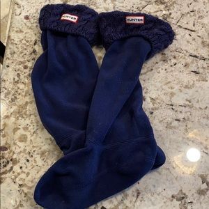 hunter original tall fleece welly boot socks